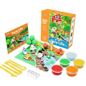Juguetes de <span class=keywords><strong>plastilina</strong></span> para niños de calidad 2025, luz mágica, tema de vida de <span class=keywords><strong>granja</strong></span>, herramientas de arcilla súper ligeras para proyectos de manualidades, manualidades sin hornear - Product Image 1