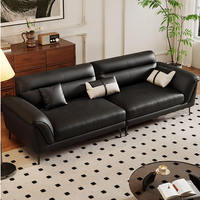 Ensemble de canapés inclinables en cuir véritable, trois places, style luxe moderne, pour petit appartement, salon, centre commercial et hôtel