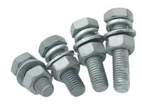 Pengencang kustom HDG baja karbon Hex baut mur segi enam dengan lebar besar untuk pencuci datar Bolting Struktural