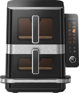 <span class=keywords><strong>Friteuse</strong></span> à <span class=keywords><strong>air</strong></span> 3 en 1 à <span class=keywords><strong>double</strong></span> empilage de grande capacité 10L 2800W avec plaque à pizza et écran pliable, vente chaude - Product Image 6