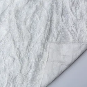 KEER Usine Personnalisée Vente en Gros TDR53N-L nouveauté produit merveilleux gland motif conception brocart rayonne blanc polyester tissé jacquard tissu