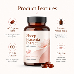 Cápsulas de Gel Suave de Extracto de Placenta de Oveja y Gynostemma Azul, Refuerzan el Sistema Inmunológico, Antioxidante, Suplemento de Belleza para Adultos, Orgánico, 100 Unidades - Product Image 3