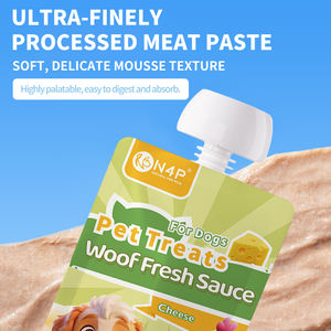 Friandises pour chiens à la viande fraîche soyeuse et lisse 90g Woof Fresh <span class=keywords><strong>Sauce</strong></span> Aliment humide hydratant avec plusieurs nutriments Friandises humides naturelles - Product Image 4