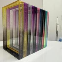 Protection de carte gradée en TPU avec panneau arrière transparent à paillettes et dégradé de couleurs, protection antichoc B G S avec plaque de panneau arrière