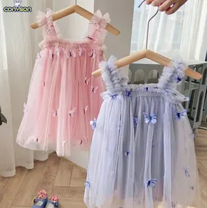 Conyson abito da bambina arcobaleno con paillettes Tulle tutù Vestidos 1-5Y festa di compleanno per bambini Set da principessa abiti estivi da bambino