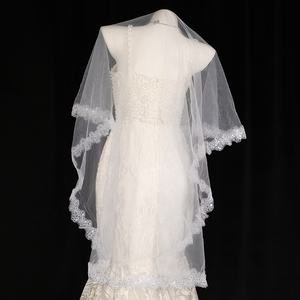 طرحة زفاف فاخرة من CYG بنمط مطرز، طرحات زفاف للعروس بنمط رائع مع ترتر - Product Image 4