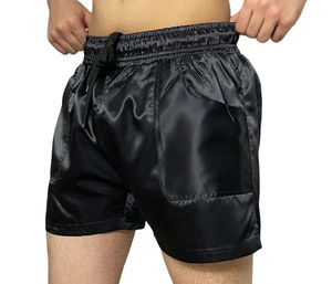 Pantalones cortos informales de cintura media para hombre con estilo con cierre de cordón tela transpirable ligera para actividades de verano - Product Image 1