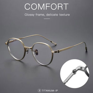 Osicare KV61 Lunettes d'ordinateur rondes de haute qualité <span class=keywords><strong>Vooglam</strong></span> Brand Frames Spectacle Kacamata Men Oculos Titanium Glass Frames - Product Image 2