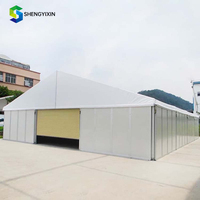 Grande tenda da magazzino all'aperto per lo stoccaggio di grandi e piccoli oggetti supporto su misura industriale tenda di stoccaggio in alluminio
