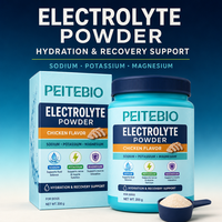 Poudre d'électrolytes PEITEBIO pour chiens avec sodium, potassium et magnésium, saveur poulet, soutien hydratant, 200g