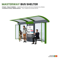 Banc d'arrêt de bus à panneaux solaires avec boîtes lumineuses publicitaires pour les agents d'arrêt de bus