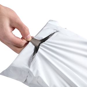 Sacs de provisions transparents en plastique, sachets auto-adhésifs poly pour courrier blancs, sachets de courrier express, de couleur blanche, 50 unités - Product Image 6