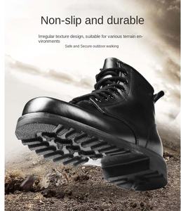 Botas de Tobillo HBA01 de Cuero Negro, Botas de Combate para Invierno y Desierto - Product Image 6