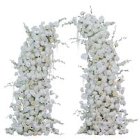 MTY Latar Belakang Fotografi Pernikahan Bunga Sutra Ramah Lingkungan 7-8ft Putih Buatan Tangan Dekorasi Seni DIY