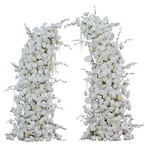 Arco de Flores Artificiales para Fotografía de Bodas, Decoración Floral Blanca Hecha a Mano, Arte Floral DIY - Product Image 5