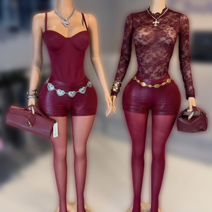 PEEQI <span class=keywords><strong>Abbigliamento</strong></span> <span class=keywords><strong>Sexy</strong></span> da <span class=keywords><strong>Donna</strong></span>, Set 2 Pezzi, Top alla Moda + Pantaloncini con Stampa Serpente, Completo Due Pezzi <span class=keywords><strong>Sexy</strong></span> da Club per Ragazze e Donne - Product Image 1