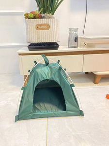 Venta al por mayor pequeño tipi redondo para mascotas moderno plegable corralito para mascotas con patrón Animal cama impermeable para perros para acampar para Gatos Perros - Product Image 3