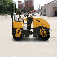 Mini rouleau compresseur vibrant à double tambour Asphalte 1 tonne Compacteur Changchai Moteur 1 tonne Poids