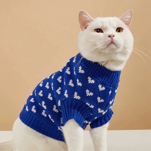 <span class=keywords><strong>Pull</strong></span> en tricot pour chien, chat, animal <span class=keywords><strong>de</strong></span> compagnie, vêtements d'hiver doux et chauds, rose, motif cœur, vêtements <span class=keywords><strong>de</strong></span> fête - Product Image 4