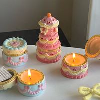 Niedliche Karussell-Kuchen Keramik-Duftkerze Ästhetische Wohndekoration, Geburtstagsgeschenk für Mädchen, Romantische Aromatherapie-Kerze Bestseller