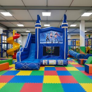 Combo Gonfiabile per Salti e Scivoli a Tema Avventura Fantasy per Bambini, Area Giochi al Coperto e Celebrazioni a Tema - Product Image 1