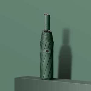 Alta calidad 10K 3 pliegues automático UV colorido negocios portátil a prueba de viento paraguas para Logo hombres lluvia protección solar - Product Image 3