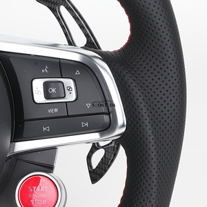 <span class=keywords><strong>พวงมาลัย</strong></span> SOON TODA สำหรับ Audi TT รุ่น MK1/MK2/MK3 แบบฐานแบน หุ้มหนัง <span class=keywords><strong>ขนาด</strong></span>กะทัดรัด สำหรับการขับขี่แบบสปอร์ต - Product Image 5