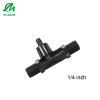 Eyector Venturi de ozono PVDF de 2 pulgadas con puerto de succión tubo mezclador de agua y aire aireador de chorro de succión inyector venturi para agua de ozono