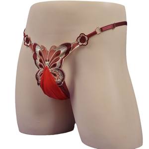 Ensemble de string de ballet sexy pour homme, broderie papillon, taille basse ajustable, taille plus, <span class=keywords><strong>costume</strong></span> de banane séparé érotique - Product Image 5