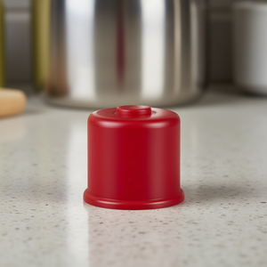 Tapa desechable tamaño 2, tapa de plástico roja para contenedores - Product Image 3