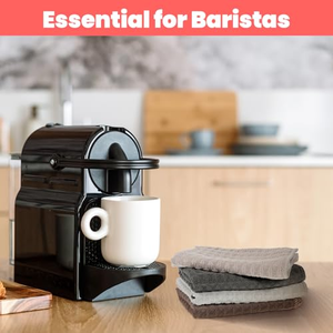 Serviettes de barista en microfibre à motif gaufré pour bar à café, chiffons de nettoyage lavables, séchage rapide, serviettes de cuisine réutilisables pour la vaisselle - Product Image 5