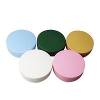 Pots en plastique PP de 200g, récipient de bouteille de crème cosmétique/bol coloré givré en forme de pots d'emballage de crème pour le visage
