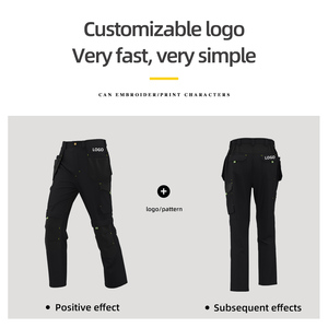 High Quality Safety <strong>Elasticity</strong> Workwear <strong>Trousers</strong> with Detachable Pockets Custom Logo Size Safety <strong>Work</strong> Clothes Pants - Product Image 2