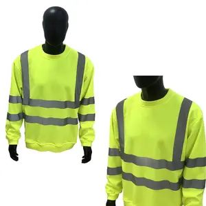 Reflexiva hiviz roupa de trabalho reflexiva, preto respirável reflexivo trabalho jaqueta reflexiva