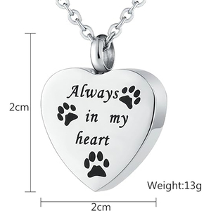 Wholesale Heart <b>Urn</b> Necklace for Ashes Pet Cremation Jewelry Keepsake Memorial Pendants - Product Image 5