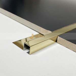 Profilé de finition de carrelage en acier inoxydable couleur or EX206 pour bande de transition de sol - Product Image 3