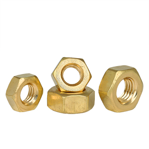 Tuerca hexagonal de cobre LSM M2-M18 con tapa de latón, rosca derecha, parcialmente roscada - Product Image 5
