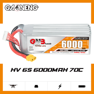 Batteria LiPo GNB GAONENG HV 6000mAh 6S 22.8V 70C 140C Burst XT60 6S1P per Auto <span class=keywords><strong>RC</strong></span>, Drone, <span class=keywords><strong>Barca</strong></span> - Product Image 2