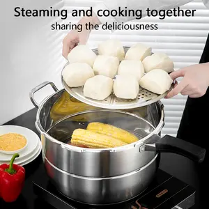 Vente en gros d'ustensiles de cuisine à induction à économie d'énergie pour cuisinière à haute pression Cocotte minute en acier inoxydable