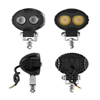Lampu Peringatan Forklift DXZ BX4-T2 LED 4 inci 600LM 6W 9-80V Baru untuk Retrofit/Peningkatan