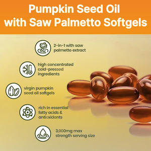 Aeglewell Suppléments aux plantes 1000 Mg Gélules pressées à froid Gélules à l'huile de graines de citrouille - Product Image 4