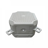 Cubes modulaires en plastique HDPE, pont flottant, fournitures marines, certifiés CE, capacité de charge de 350 kg/m, garantie de 3 ans
