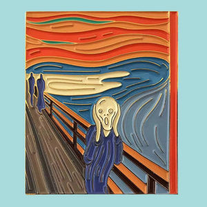 Offre Spéciale nouveau le cri par Edvard <span class=keywords><strong>Munch</strong></span> grande image émail doux broche en gros personnalisé célèbre peinture dessin animé épinglettes - Product Image 1