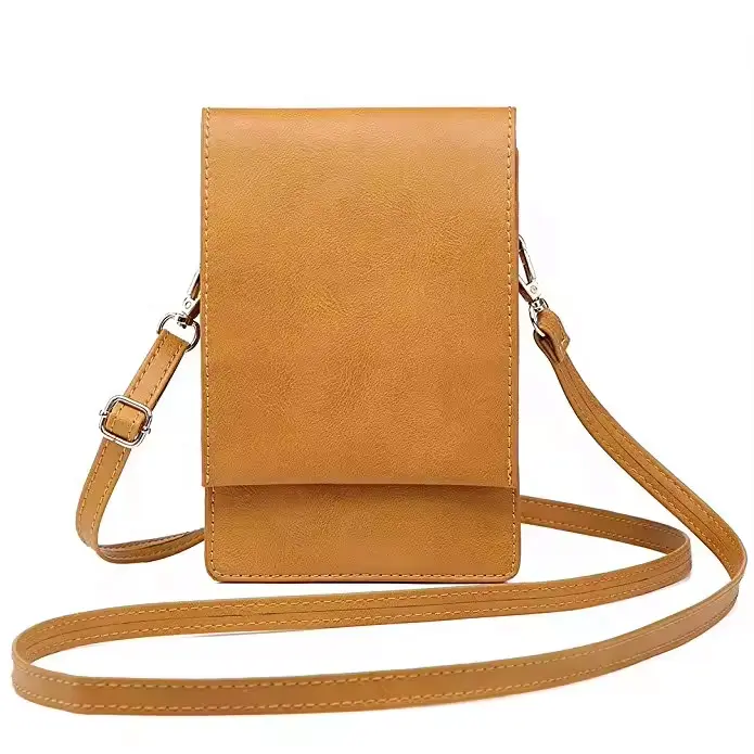 Small Waterproof PU Leather Mobile Phone Shoulder Bag Crossbody Cell Phone Purse Wallet for Women