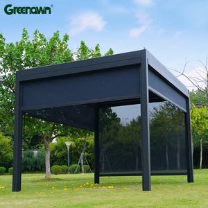 Pergola Extérieure Parasol de Jardin en Aluminium et Métal avec Arches pour Balcon, Tailles <span class=keywords><strong>3x3</strong></span> 3x4 3x5 3x6 4x3 4x4 4x5 4x6 6x3 6x4 m - Product Image 1