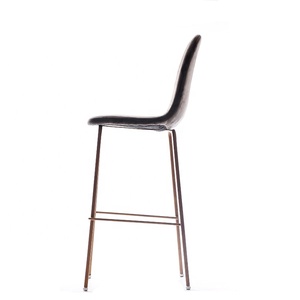 Style moderne <span class=keywords><strong>de</strong></span> Barre Commerciale Meubles Velours Marron <span class=keywords><strong>Dossier</strong></span> Chaise <span class=keywords><strong>De</strong></span> <span class=keywords><strong>Bar</strong></span> En Métal Cadre Repose-pieds Haute <span class=keywords><strong>Tabouret</strong></span> <span class=keywords><strong>de</strong></span> <span class=keywords><strong>Bar</strong></span> Chaises pour Nuit Culb - Product Image 3