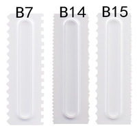 Kit de Racloirs à Gâteau en Plastique, Lisseur de Glaçage, Peignes à Gâteau pour Décoration, Outils de Pâtisserie pour Gâteaux