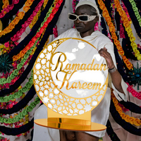 Décoration de table pour le festival islamique Eid Mubarak Ramadan Kareem 2026, décoration Eid, cadeau en acrylique, cadeaux de fête