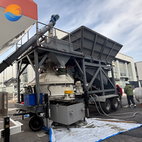 Centrale à béton mobile prête à l'emploi MB1500 avec roues