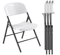 Chaise de salle à manger pliable moderne en plastique avec cadre métallique, imperméable et portable, pour cuisine extérieure, hôpital, villa, parc, jardin, chambre